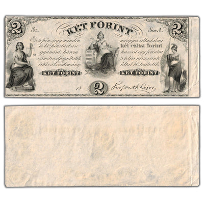 Hungary 1852 2 Forint Remainder Note P #S142