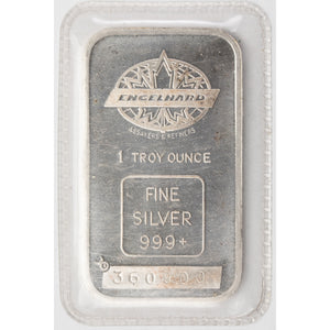 SOLD Engelhard TD Bank 1oz .999 Fine Silver Bar - Sealed