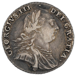 Great Britain 1787 w/Hearts Shilling Silver Coin SP #3746