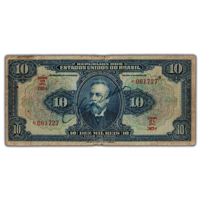 Brazil ND (1925) 10 Mil Reis Note P #39c