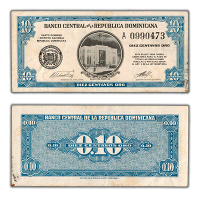 Dominican Republic ND (1962) 10 Centavos Oro Note P #85