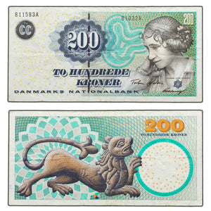 SOLD Denmark 1997 200 Kroner Note P #57a - VF