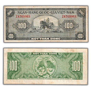 SOLD Vietnam South 1955 100 Dong Note P #8