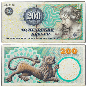 SOLD Denmark 1997 200 Kroner Note P #57a - Circulated