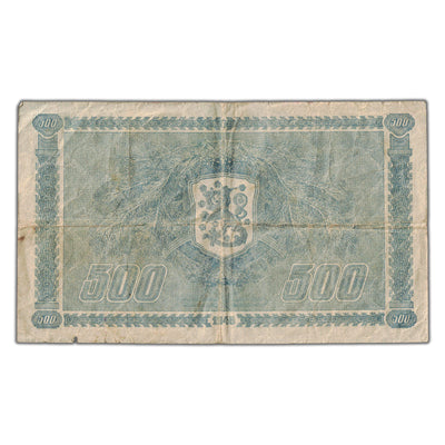 SOLD Finland 1945 500 Markkaa Note P #81a (8)