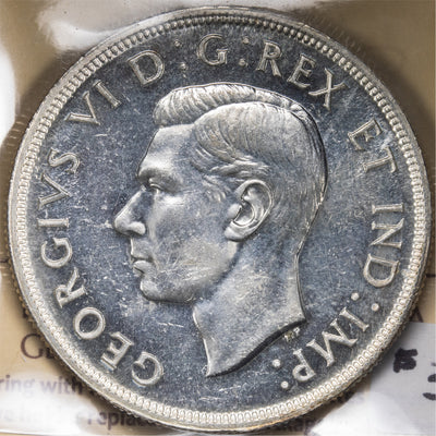 SOLD Canada 1947 Blunt 7 $1 Silver Dollar Coin - Key Date - ICCS MS-62