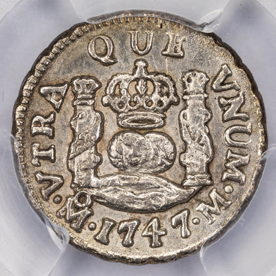 SOLD Mexico 1747 Mo-M 1/2 Half Real Silver Coin Calico-274 - PCGS AU Detail Cleaned