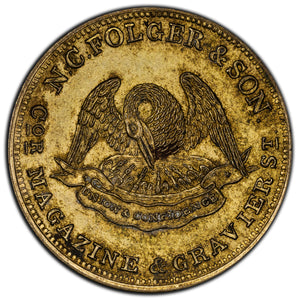 SOLD United States (1858-61) New Orleans Merchant Token N.C. Folger & Son