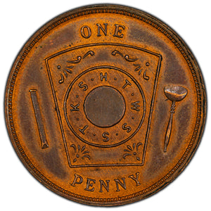 SOLD Canada Edmonton Masonic One Penny Token - Royal Arch Masons North Star Chapter 2