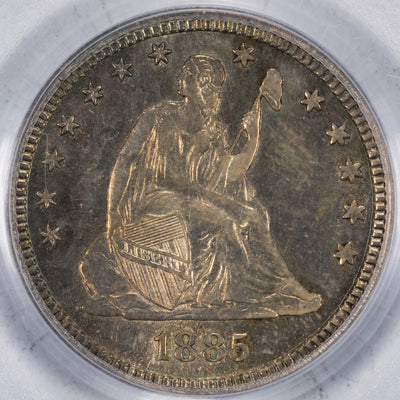 SOLD United States 1885 25 Cents Seated Liberty Quarter Silver Coin - PCGS MS-63