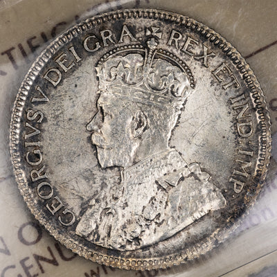 SOLD Canada 1936 25 Cents Quarter Silver Coin - ICCS MS-63