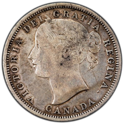 Canada 1858 20 Cents Silver Coin One Year Type! - Very Good