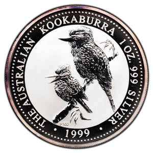 SOLD Australia 1999 $5 1oz .999 Fine Silver Kookaburra - In Capsule