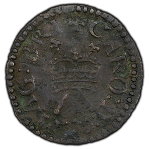 Ireland 1625-49 Charles I Farthing Coin MM: Cross