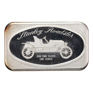 SOLD Vintage 1oz .999 Fine Silver Art Bar - Stanley Roadster