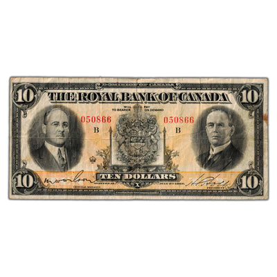 $10 1933 Royal Bank of Canada Chartered Note CH #630-16-04 - Fine