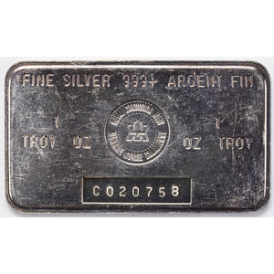 SOLD Royal Canadian Mint RCM Vintage 1oz .999 Fine Silver Bar
