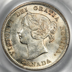Canada 1896 5 Cents Silver Coin - PCGS MS-63