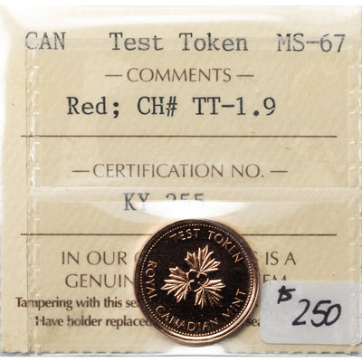 Canada Test Token CH#TT-1.9 - ICCS MS-67