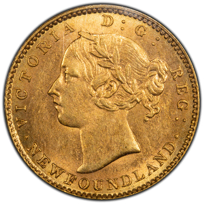 SOLD Newfoundland 1888 Obverse 3 $2 Two Dollars Gold Coin - ICCS MS-63