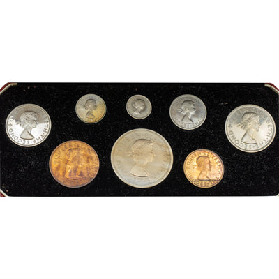 SOLD New Zealand 1953 Coronation 8-Coin Proof Set in Original Box