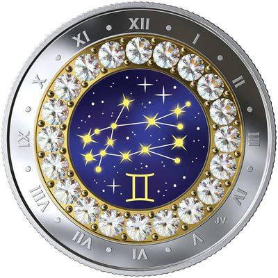 Canada 2019 $5 Zodiac Series: Gemini .9999 Fine Silver Coin