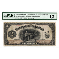 $2 1920 Government of Newfoundland Note NF-13b - PMG F-12