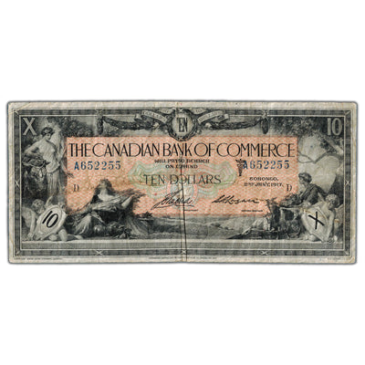 SOLD $10 1917 Canadian Bank of Commerce Chartered Note #75-16-04-12a - Small Signature
