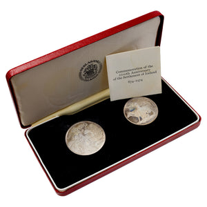 SOLD Iceland 1974 1100th Anniversary of Settlement 2-Coin Proof Silver Coin With Box/COA