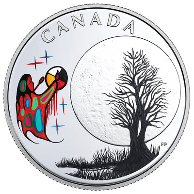 Canada 2018 $3 13 Teachings from Grandmother Moon: Freezing Moon .9999 Fine Silver Coin