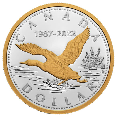 Canada 2022 $1 Renewed Silver Dollar 35th Anniversary of the Loonie .9999 Fine Silver Coin