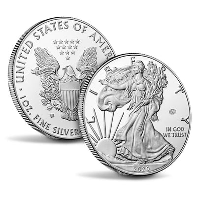 SOLD United States 2020-W V75 1oz .999 Fine Silver Eagle Proof Coin - Box & COA