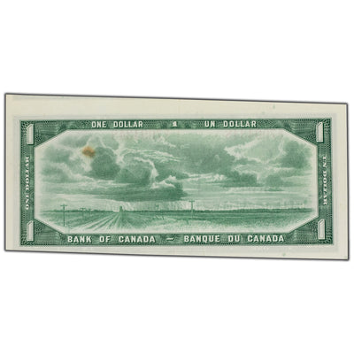 SOLD $1 1954 Bank of Canada Note K/O Prefix - Off Cut Error - EF+
