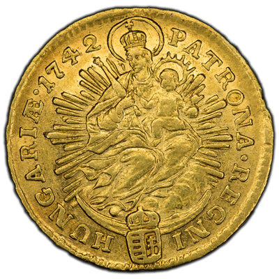 SOLD Hungary 1742 One Ducat Gold Coin