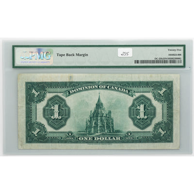 SOLD $1 1923 Dominion of Canada Note Purple Seal DC-25k - PMG VF-25 NET