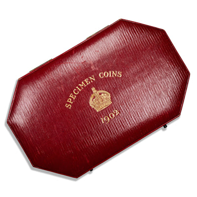 SOLD Great Britain 1902 11-Coin Specimen Set Including Gold In Original Case