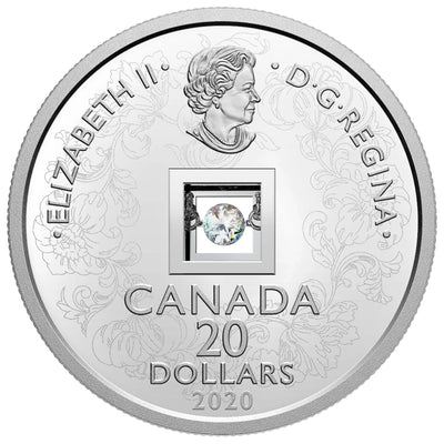 Canada 2020 $20 Dancing Diamond - Sparkle of the Heart .9999 Fine Silver Coin