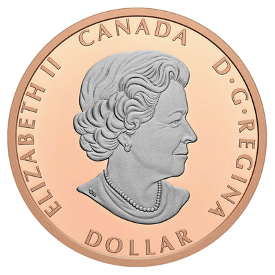 Canada 2023 $1 Rose Gold Plated Peace Dollar .9999 Fine Silver Coin