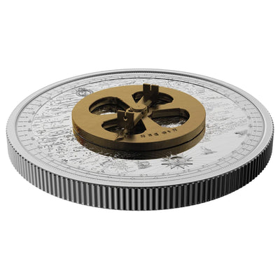 Canada 2021 $50 Lost Then Found: Champlain and the Astrolabe .9999 Fine Silver Coin (cracked capsule)