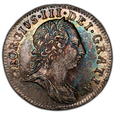 SOLD Great Britain 1762 Maundy 3 Three Pence Silver Coin - Lovely Colour