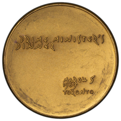Canada 1969 Trudeau Prime Minister's Dinner Medal - Dora De Pedry-Hunt