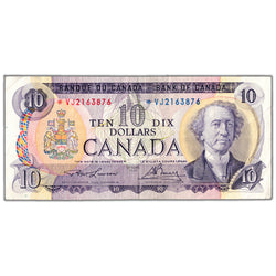 $10 1971 Bank of Canada Note *VJ Replacement Prefix BC-49cA - VF