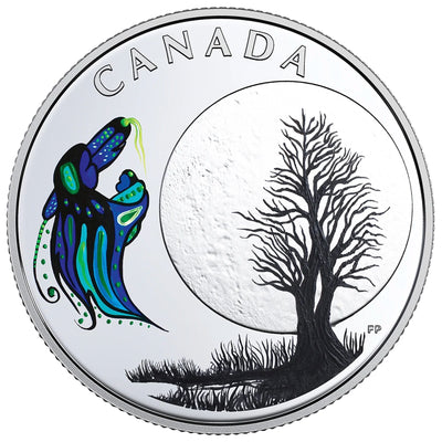Canada 2018 $3 13 Teachings from Grandmother Moon: Big Spirit Moon .9999 Fine Silver Coin