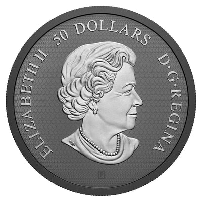 Canada 2020 $50 Maple Leaves In Motion .9999 Fine Silver Coin