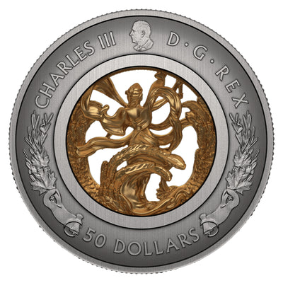 Canada 2024 $50 Allegory of Freedom .9999 Fine Silver Coin