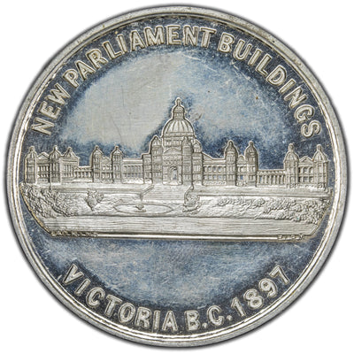 Canada 1897 Victoria, BC New Parliament Buildings Lieutenant Governor Medal 37.5mm