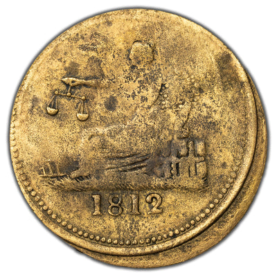Lower Canada 1812 Tiffin Token - Neat Off Struck Error