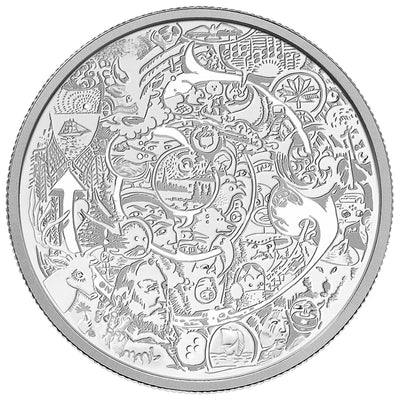 Canada 2014 $30 Canadian Contemporary Art: Tim Barnard .9999 Fine Silver Coin (cracked capsule)