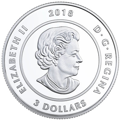 Canada 2018 $3 13 Teachings from Grandmother Moon: Raspberry Moon .9999 Fine Silver Coin