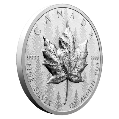 Canada 2024 $20 Ultra High Relief 1oz Silver Maple Leaf .9999 Fine Silver Coin